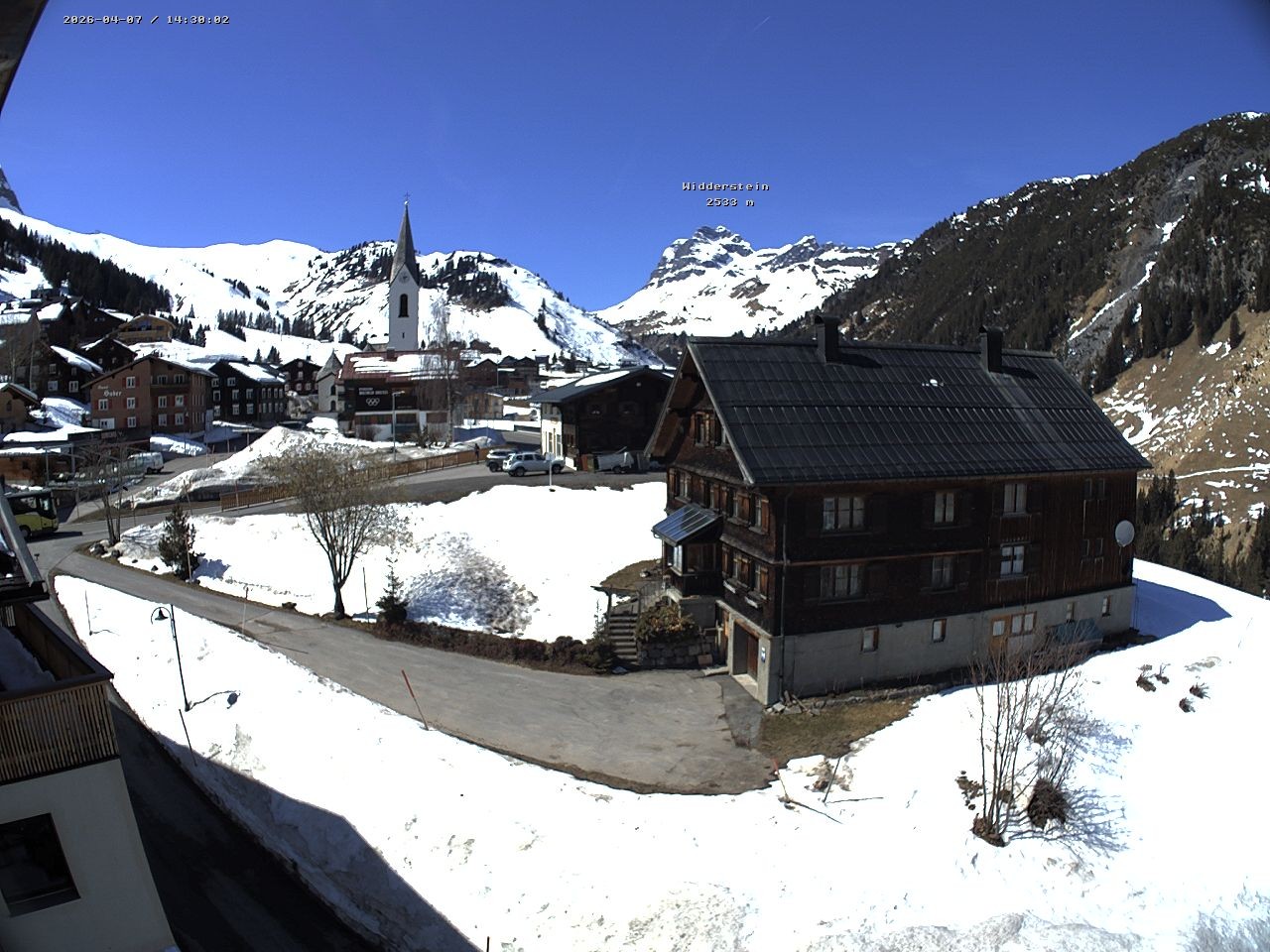 Archiv Foto Webcam Dorfzentrum von Warth