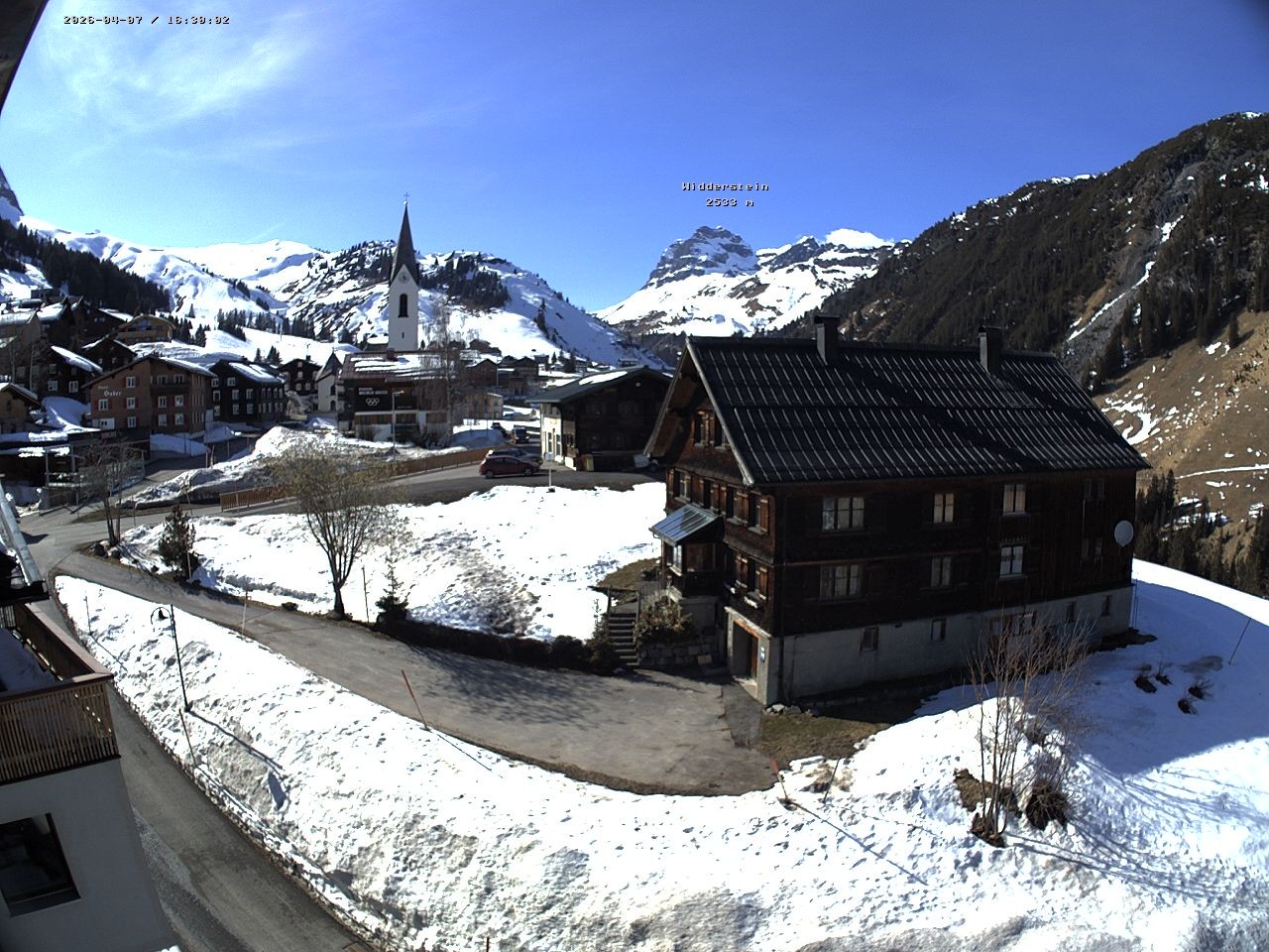 Archiv Foto Webcam Dorfzentrum von Warth