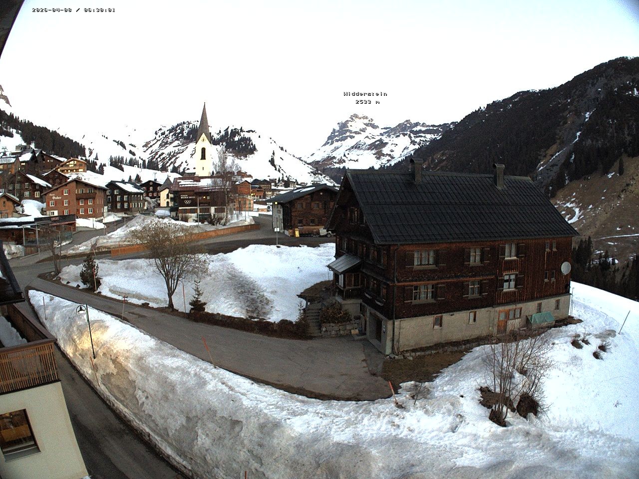 Archiv Foto Webcam Dorfzentrum von Warth