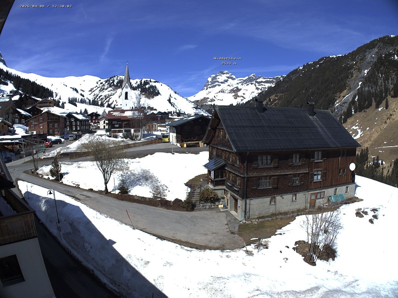 Archiv Foto Webcam Dorfzentrum von Warth