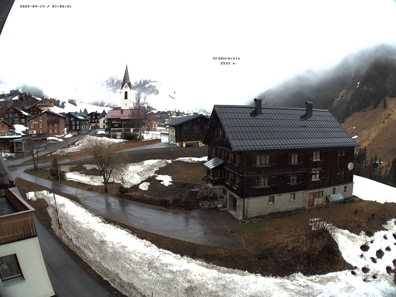 Archiv Foto Webcam Dorfzentrum von Warth