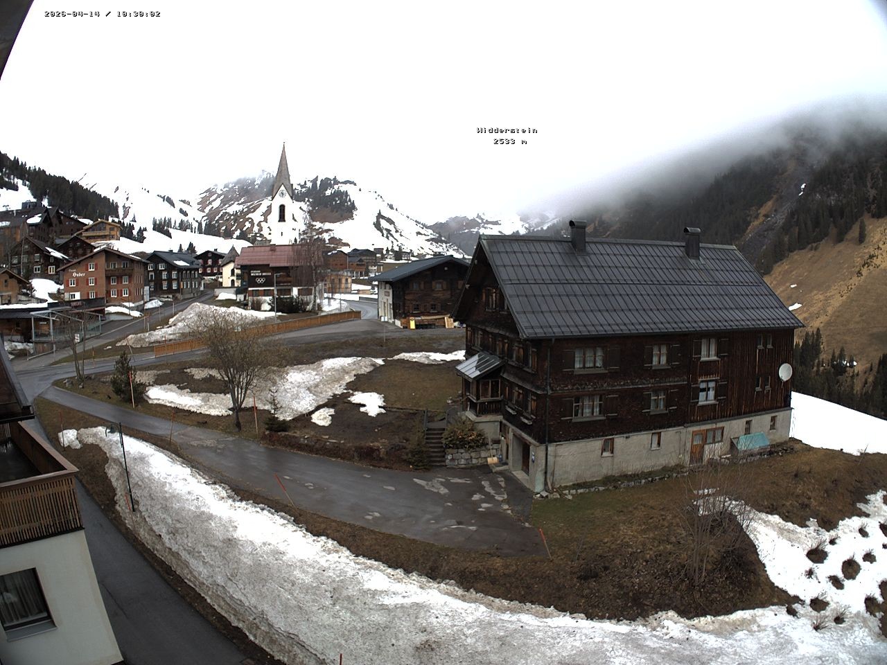 Archiv Foto Webcam Dorfzentrum von Warth