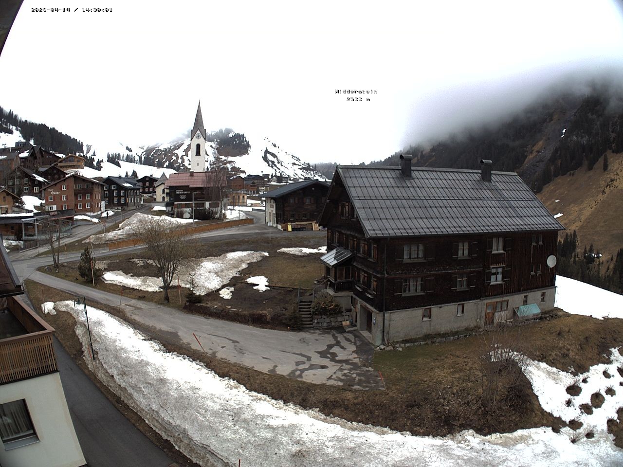 Archiv Foto Webcam Dorfzentrum von Warth