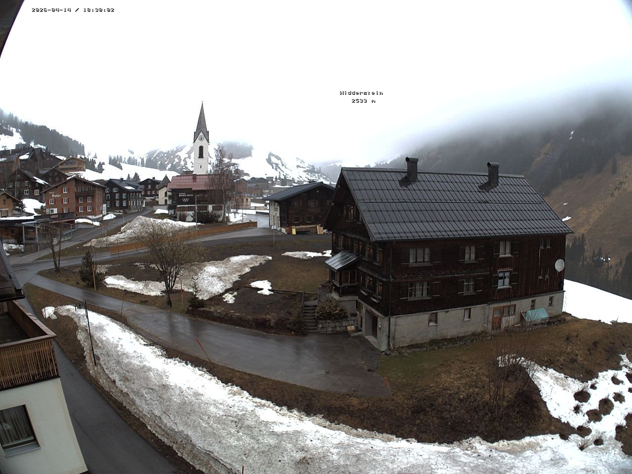 Archiv Foto Webcam Dorfzentrum von Warth
