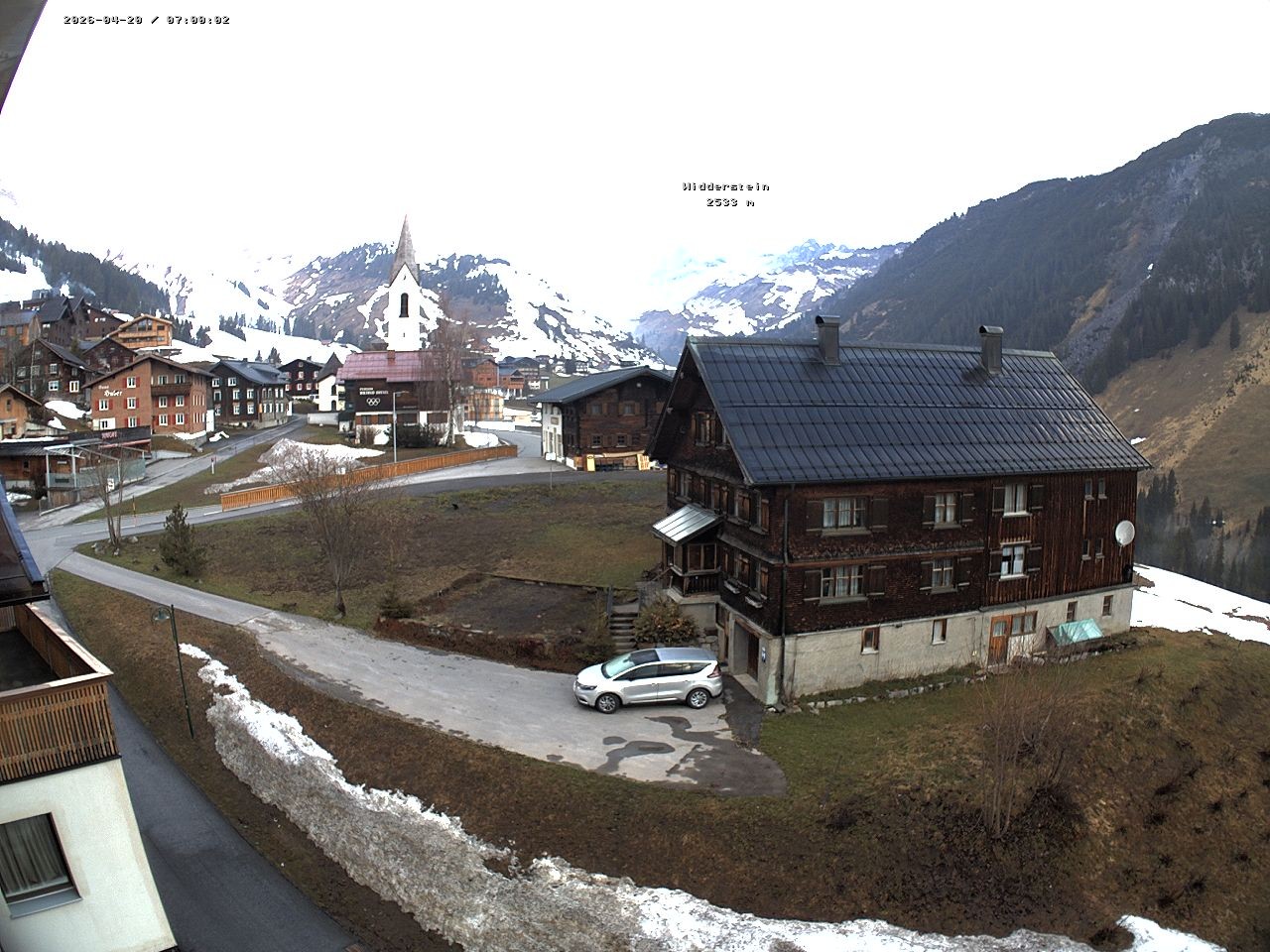 Archiv Foto Webcam Dorfzentrum von Warth
