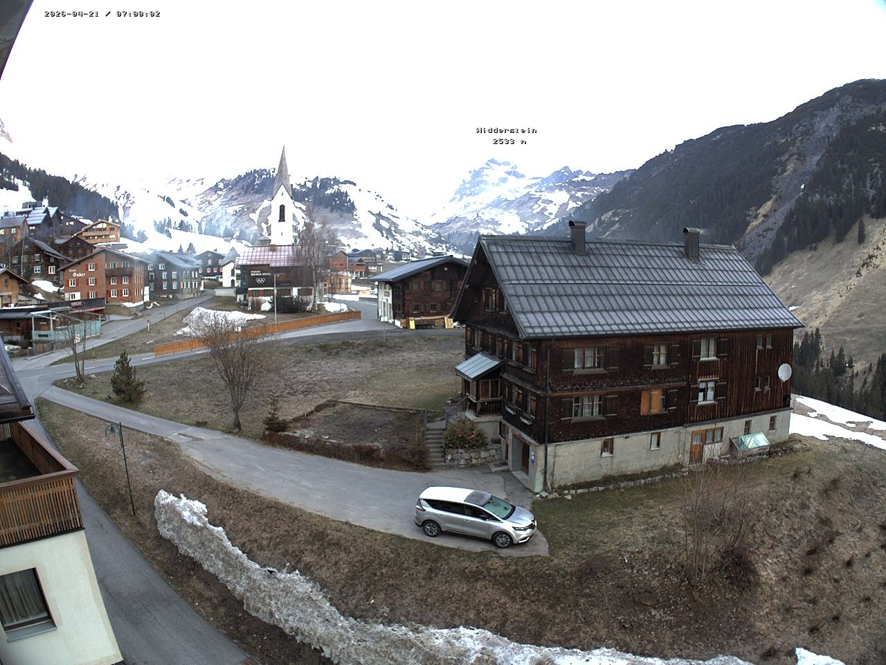 Archiv Foto Webcam Dorfzentrum von Warth
