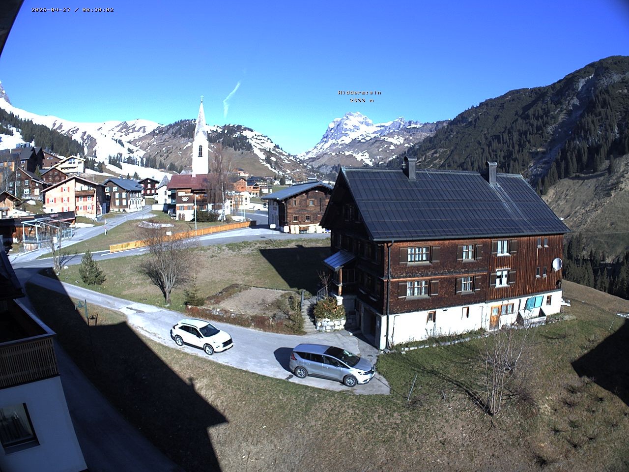 Archiv Foto Webcam Dorfzentrum von Warth