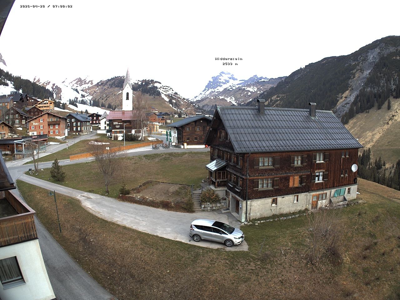 Archiv Foto Webcam Dorfzentrum von Warth