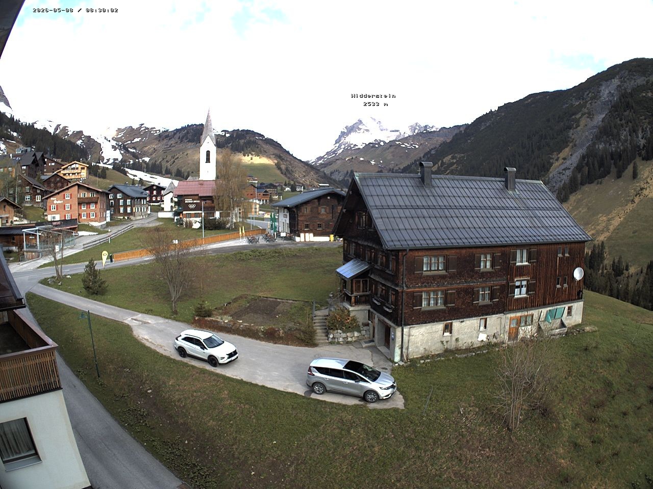 Archiv Foto Webcam Dorfzentrum von Warth