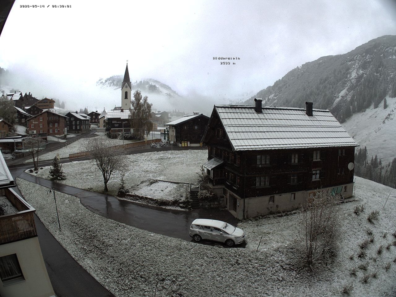 Archiv Foto Webcam Dorfzentrum von Warth