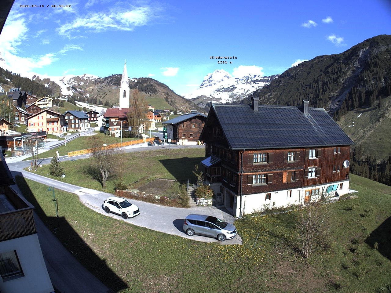 Archiv Foto Webcam Dorfzentrum von Warth