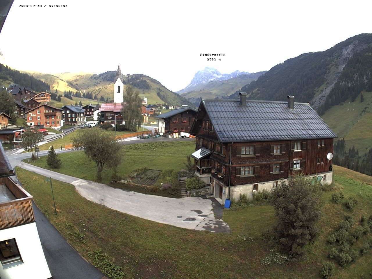 Archiv Foto Webcam Dorfzentrum von Warth