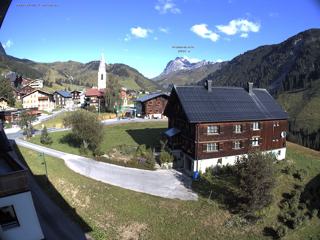 Archiv Foto Webcam Dorfzentrum von Warth