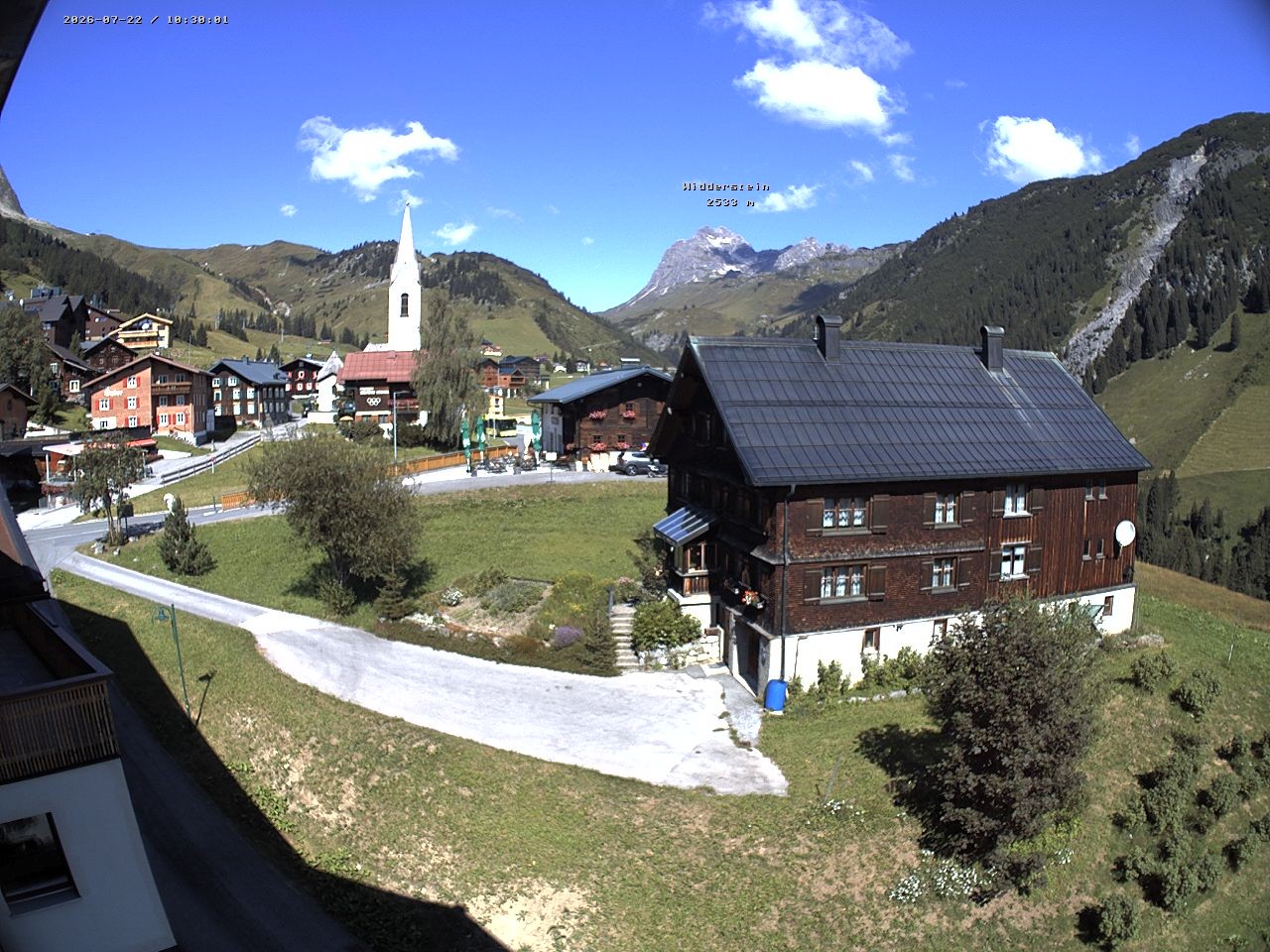 Archiv Foto Webcam Dorfzentrum von Warth
