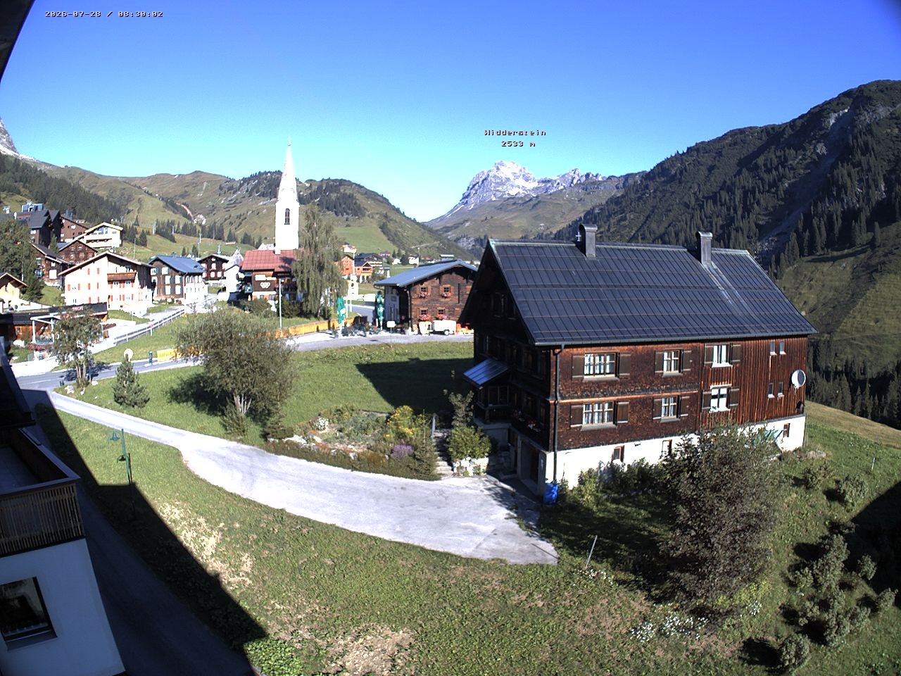 Archiv Foto Webcam Dorfzentrum von Warth