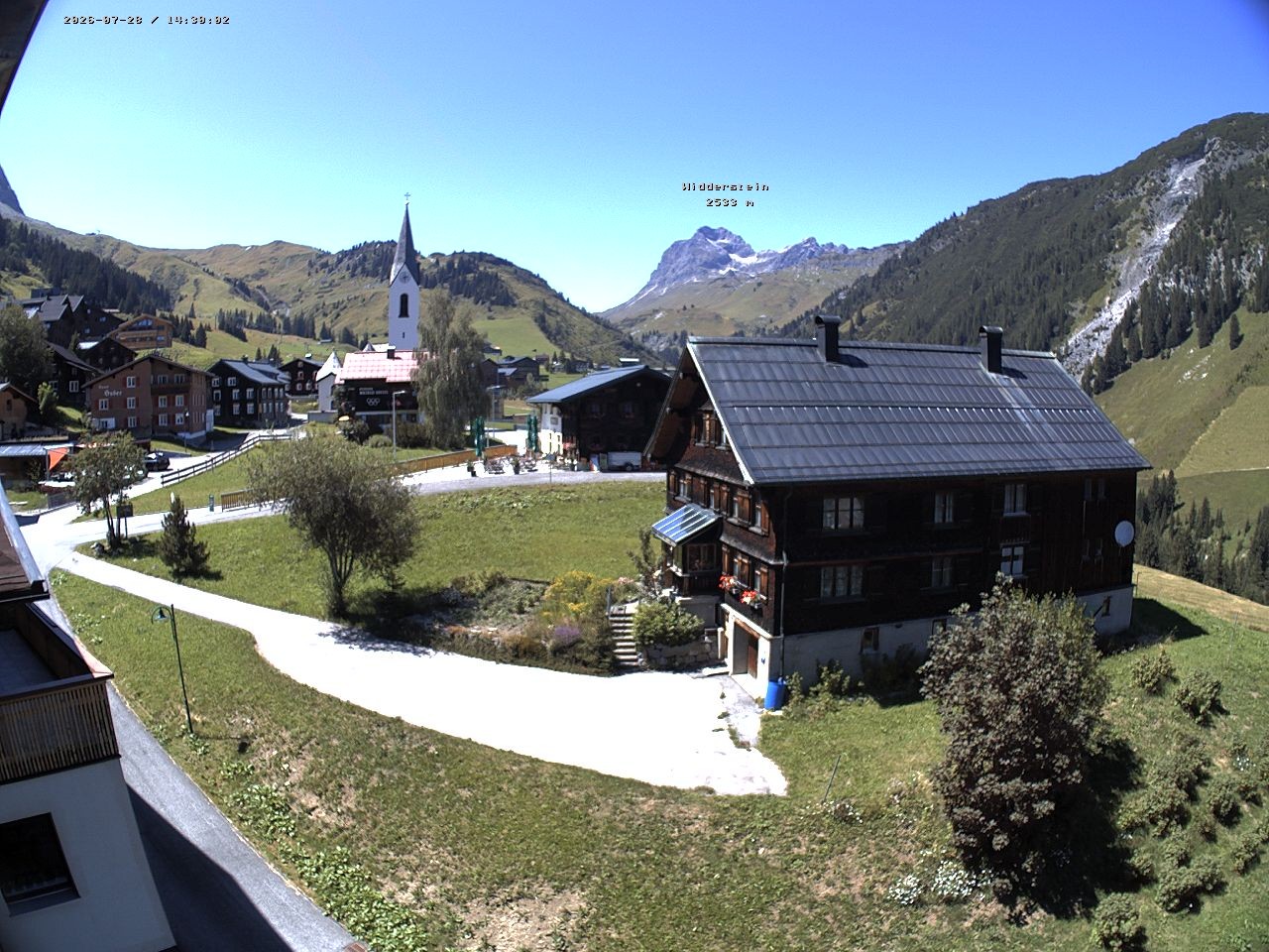 Archiv Foto Webcam Dorfzentrum von Warth