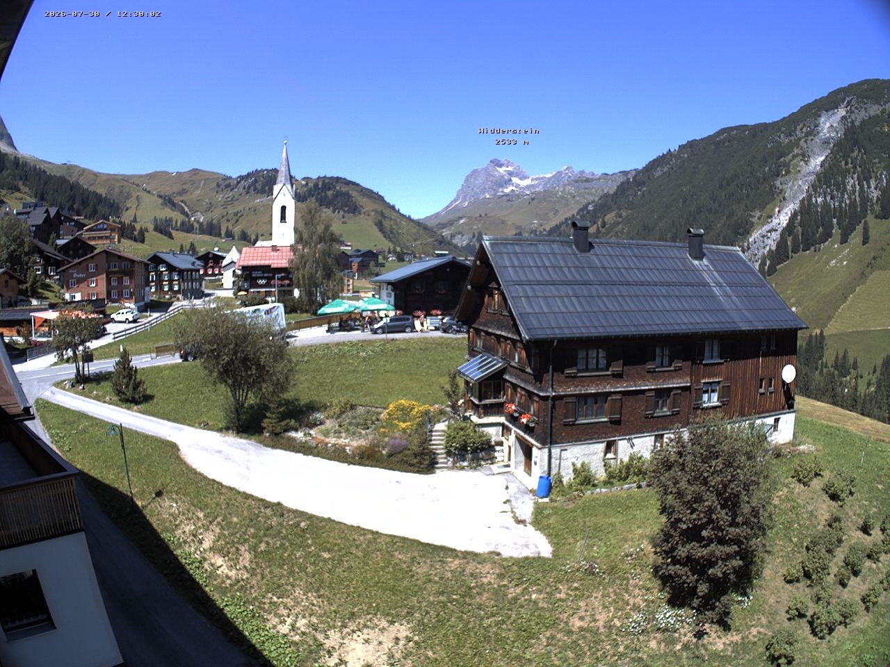 Archiv Foto Webcam Dorfzentrum von Warth