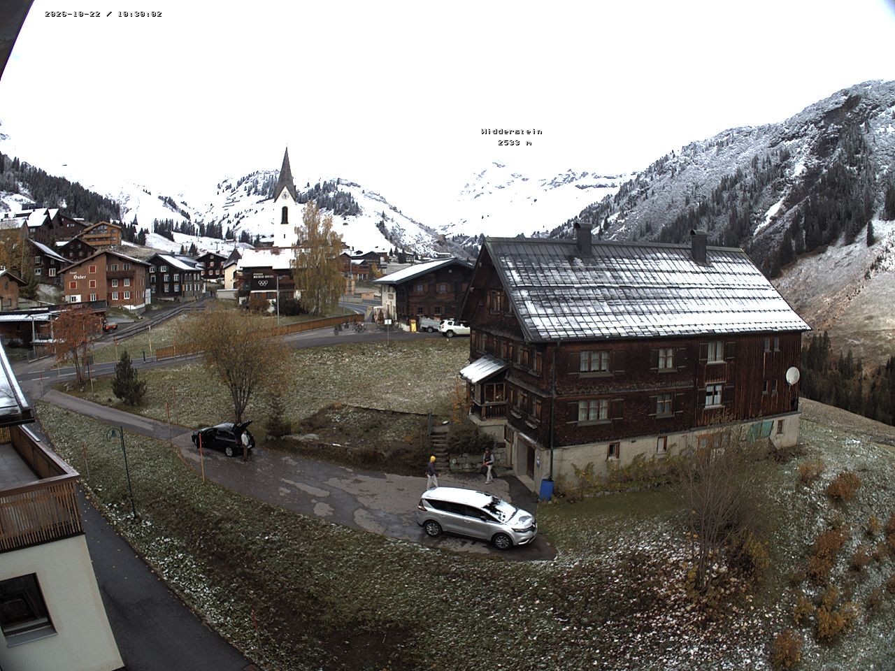 Archiv Foto Webcam Dorfzentrum von Warth