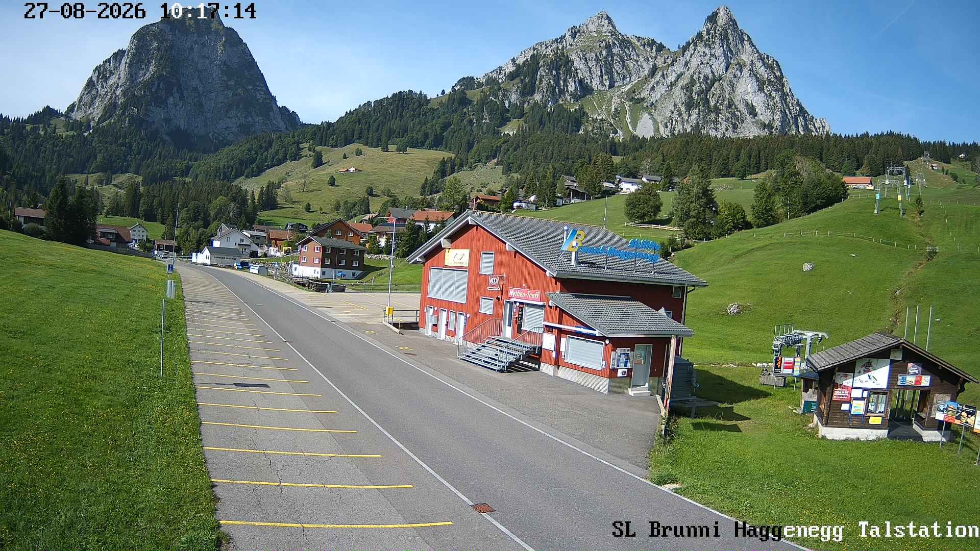 Archived image Webcam base station Brunni-Haggenegg mountain railways