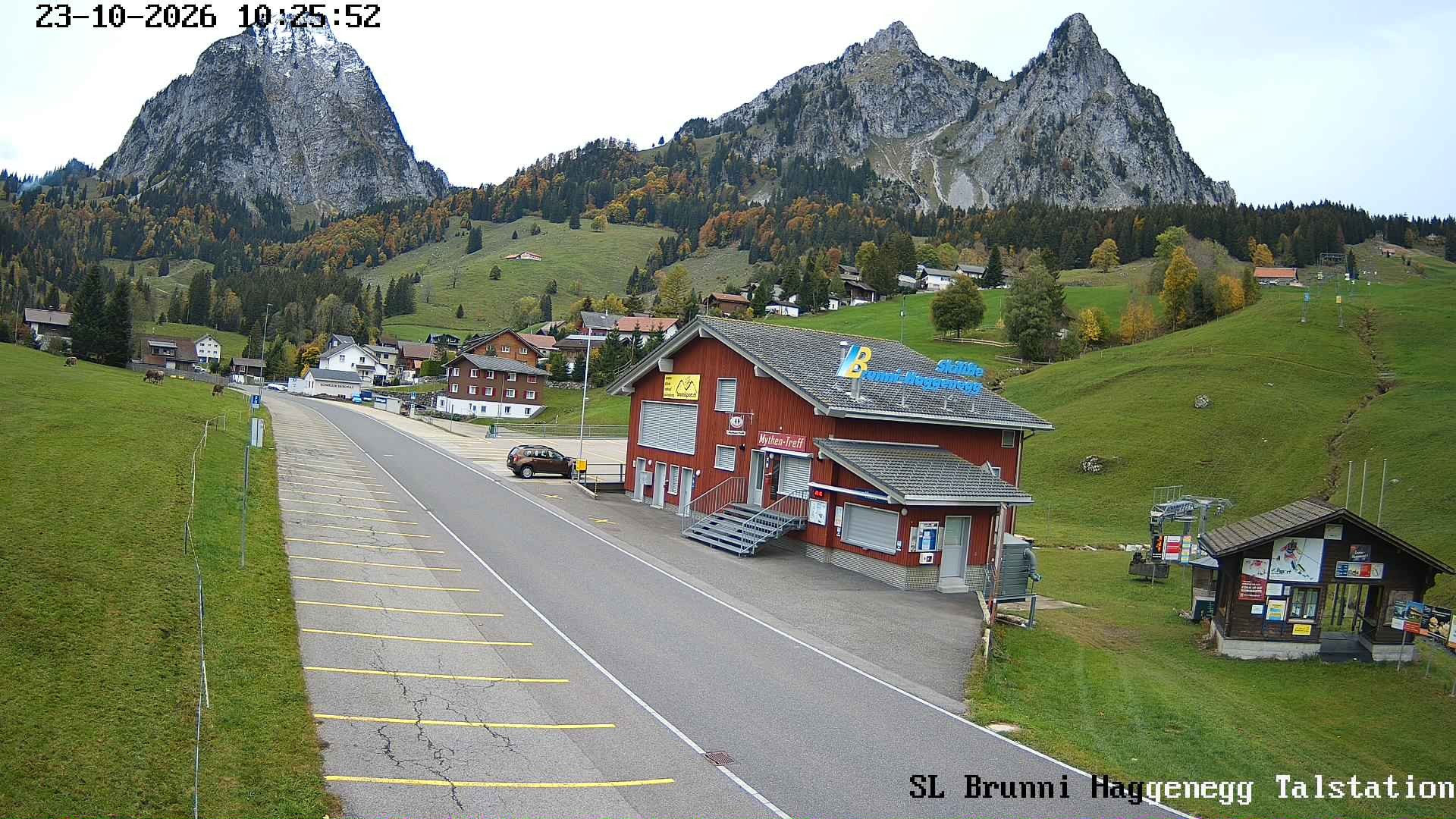 Archived image Webcam base station Brunni-Haggenegg mountain railways
