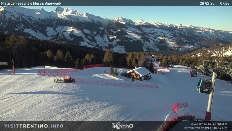 Archived image Webcam chairlift alp Lusia, Trentino