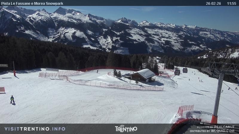 Archived image Webcam chairlift alp Lusia, Trentino