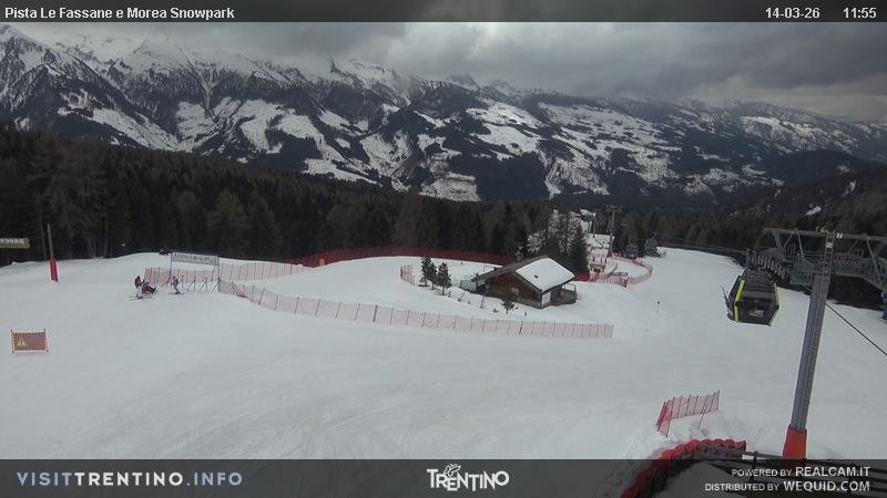 Archived image Webcam chairlift alp Lusia, Trentino