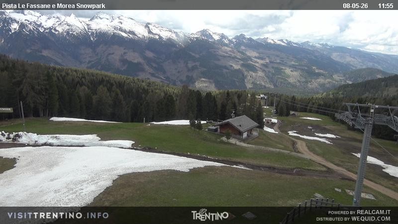 Archived image Webcam chairlift alp Lusia, Trentino