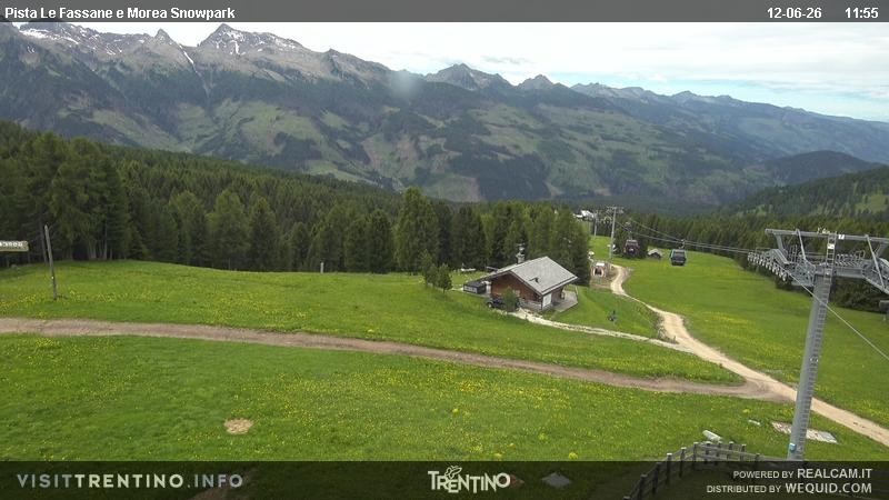 Archived image Webcam chairlift alp Lusia, Trentino