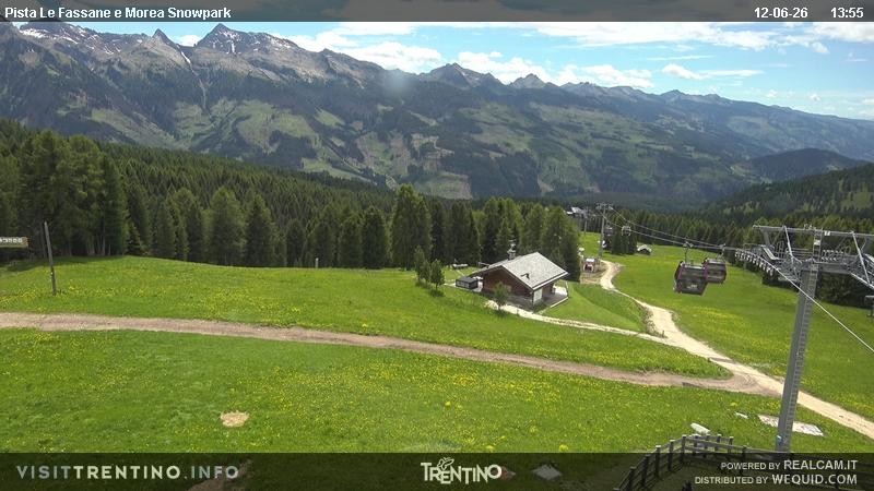 Archived image Webcam chairlift alp Lusia, Trentino