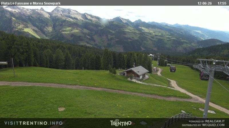 Archived image Webcam chairlift alp Lusia, Trentino