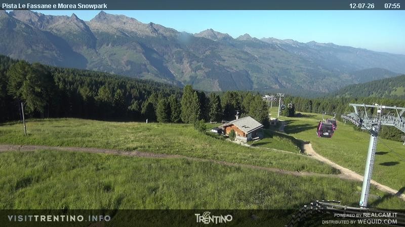 Archived image Webcam chairlift alp Lusia, Trentino