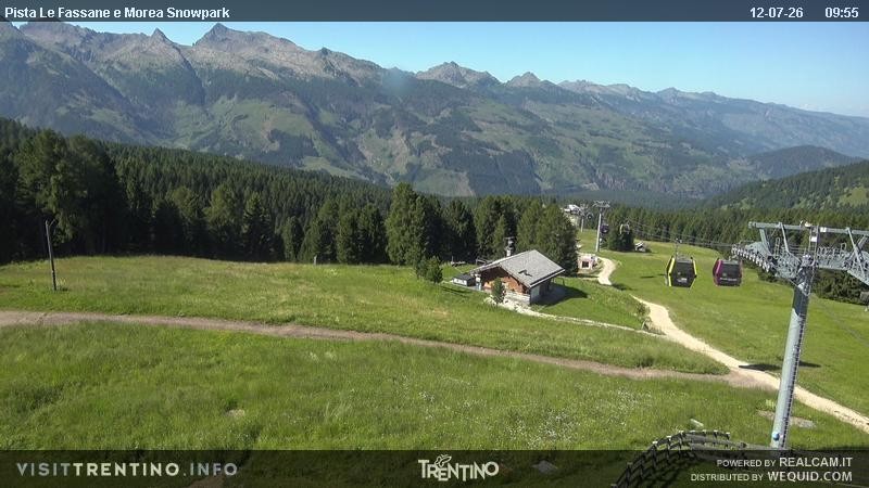 Archived image Webcam chairlift alp Lusia, Trentino