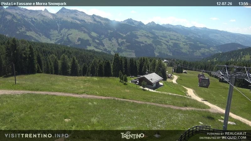 Archived image Webcam chairlift alp Lusia, Trentino