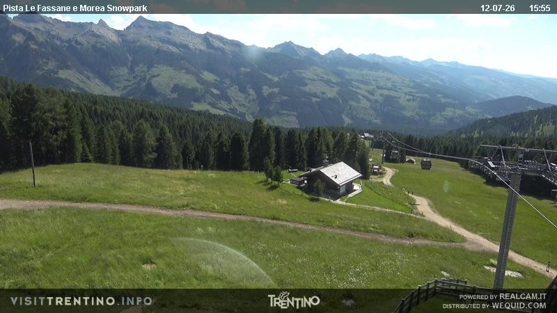 Archived image Webcam chairlift alp Lusia, Trentino