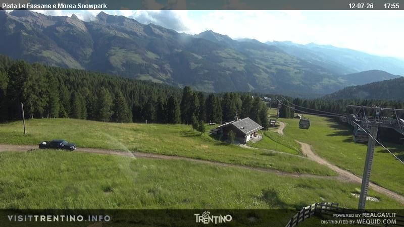Archived image Webcam chairlift alp Lusia, Trentino