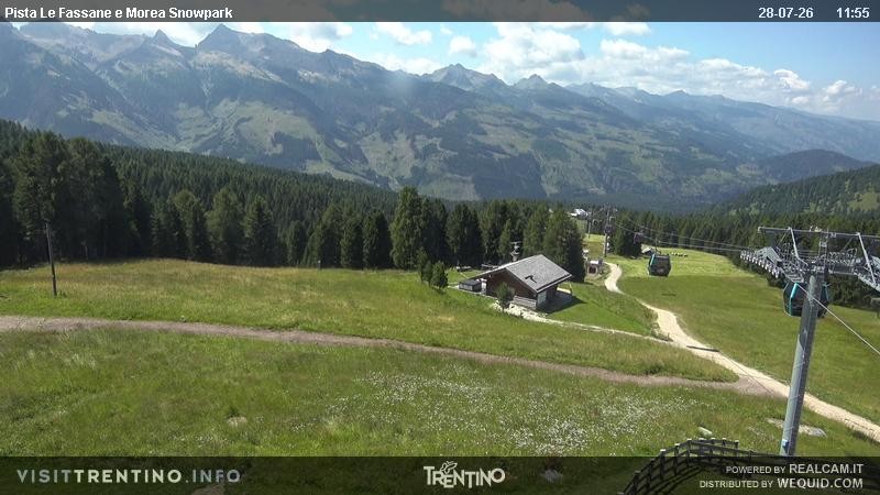 Archiv Foto Webcam Sessellift Alpe di Lusia, Trentino