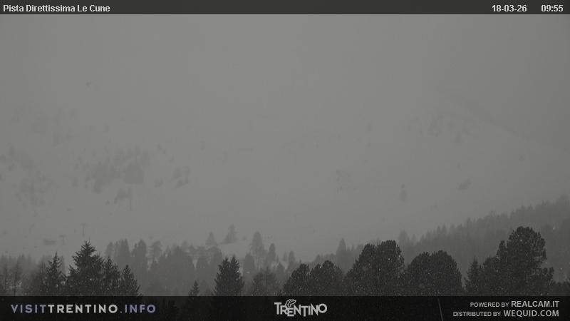Archiv Foto Webcam Talstation Alpe di Lusia, Trentino