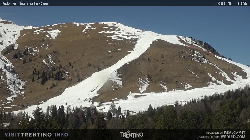 Archiv Foto Webcam Talstation Alpe di Lusia, Trentino