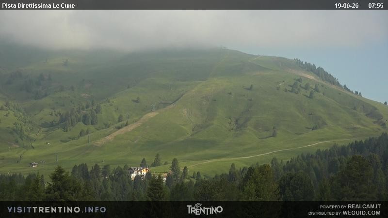 Archiv Foto Webcam Talstation Alpe di Lusia, Trentino