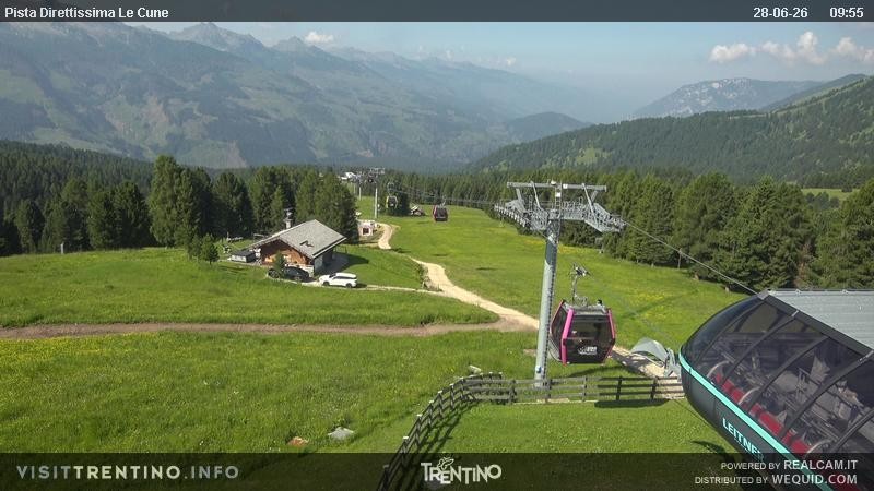 Archiv Foto Webcam Talstation Alpe di Lusia, Trentino