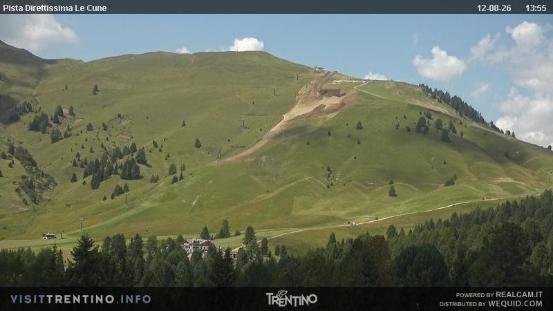Archiv Foto Webcam Talstation Alpe di Lusia, Trentino