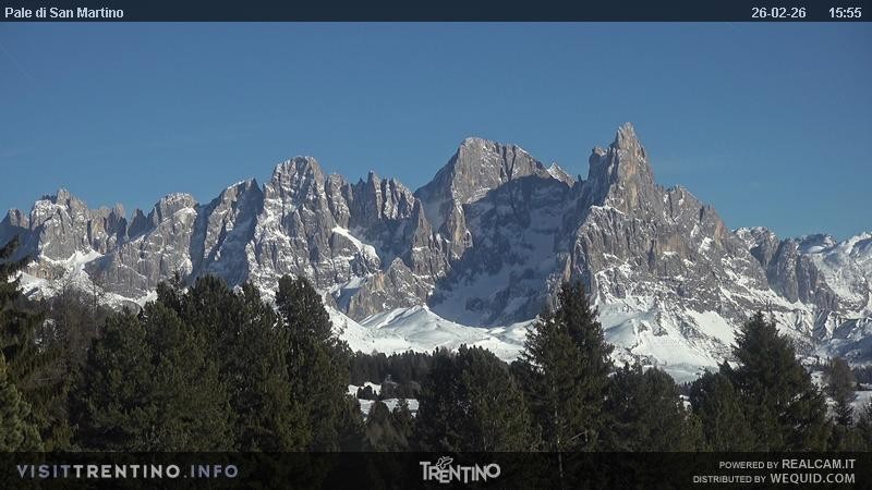 Archiv Foto Webcam Pale di San Martino, Trentino