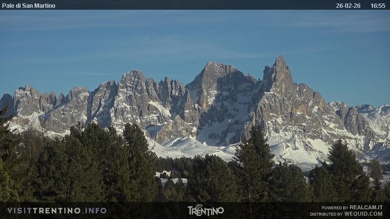 Archiv Foto Webcam Pale di San Martino, Trentino