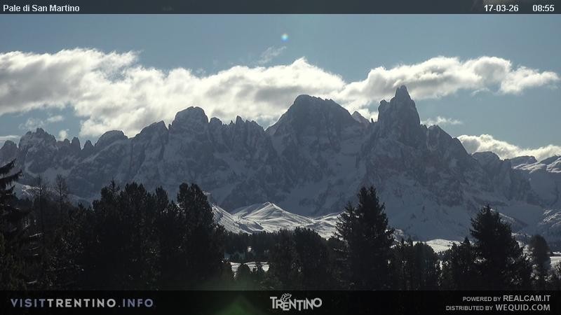 Archiv Foto Webcam Pale di San Martino, Trentino