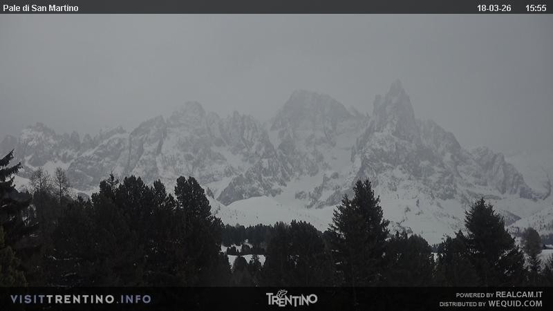 Archiv Foto Webcam Pale di San Martino, Trentino