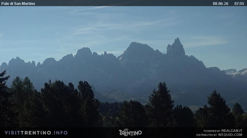 Archiv Foto Webcam Pale di San Martino, Trentino