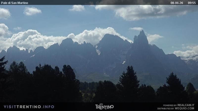 Archiv Foto Webcam Pale di San Martino, Trentino