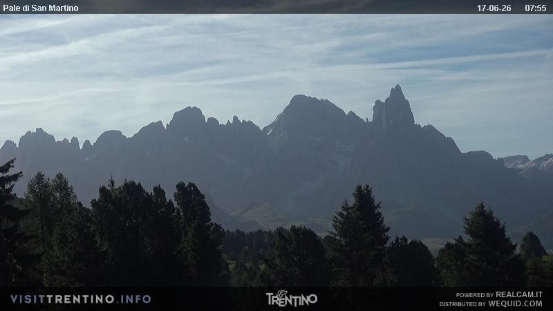 Archiv Foto Webcam Pale di San Martino, Trentino