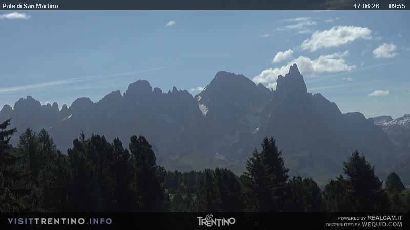 Archiv Foto Webcam Pale di San Martino, Trentino